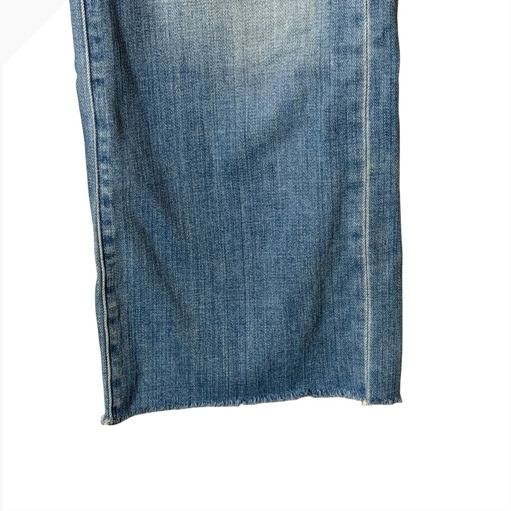 L'AGENCE Jeans Women 25 Blue Denim Danica Sydney High Rise Wide Leg Raw Hem - Picture 7 of 13